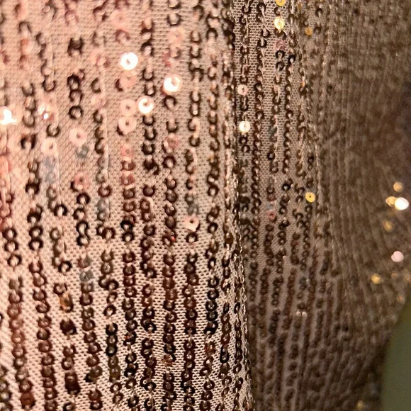 Windsor Rose Gold Sequin Homecoming Dress Size 5/6 - Picture 6 of 6